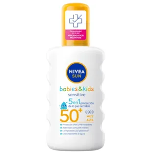 Nivea Sun Babies &amp; Kids Spray Solar Sensível para Crianças FPS 50+ 200 ml