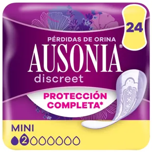 Ausonia Mini compressa feminina discreta para perda de urina 24 unidades