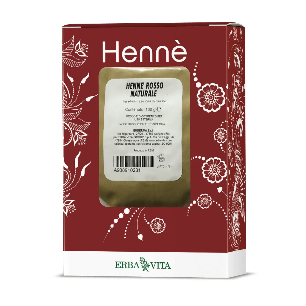 Erba Vita Henné Color Tintura Capelli Rosso Naturale 100 g