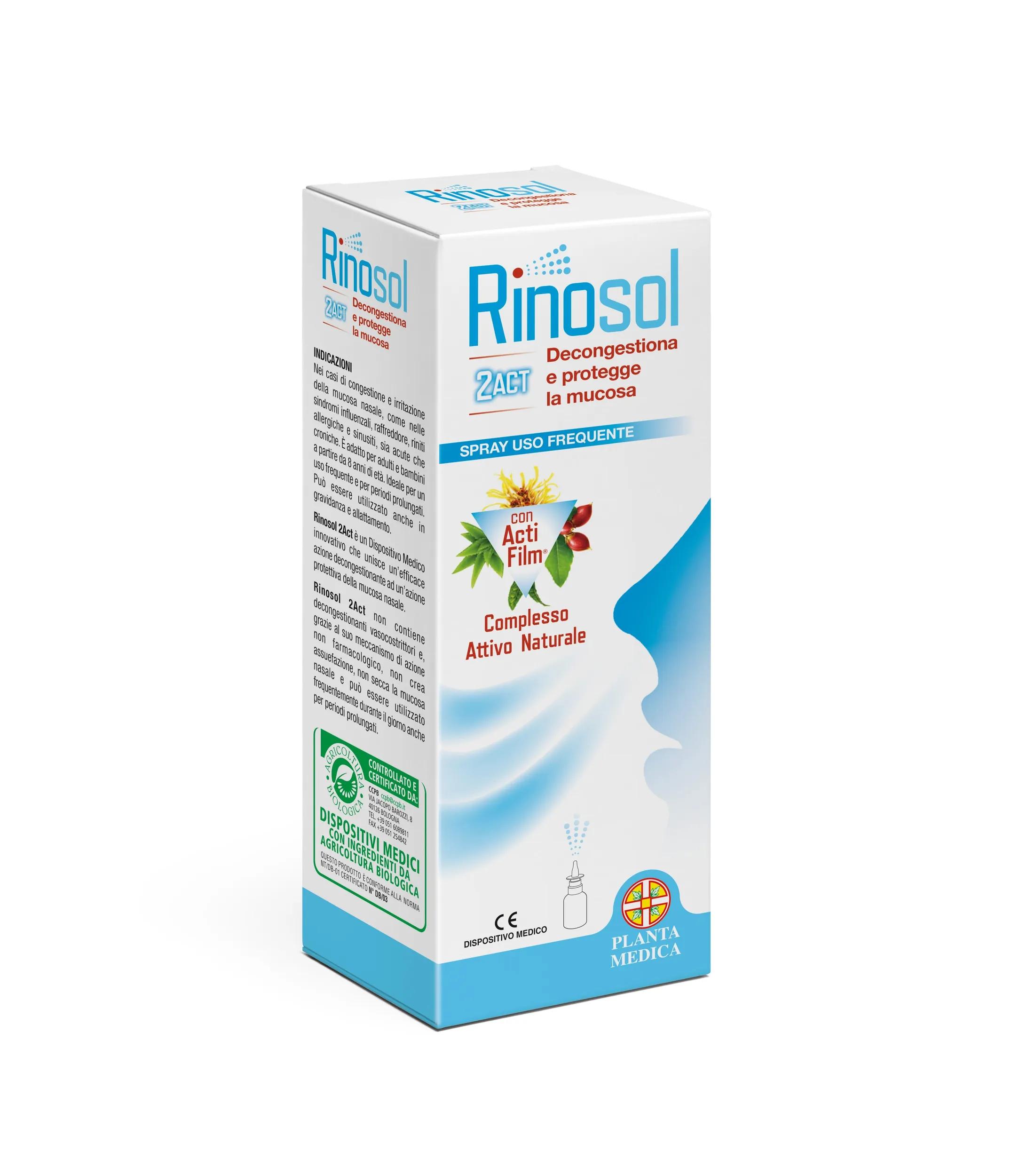 Rinosol 2ACT Spray Nasale Decongestionante 15 ml