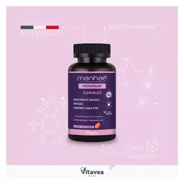 Manhaé Ménopause - Bouffées de chaleur, fatigue - Pollen BIO - 60 gummies