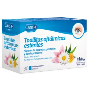 Care+ Toallitas Oftálmicas Higiene Diaria 30 uds