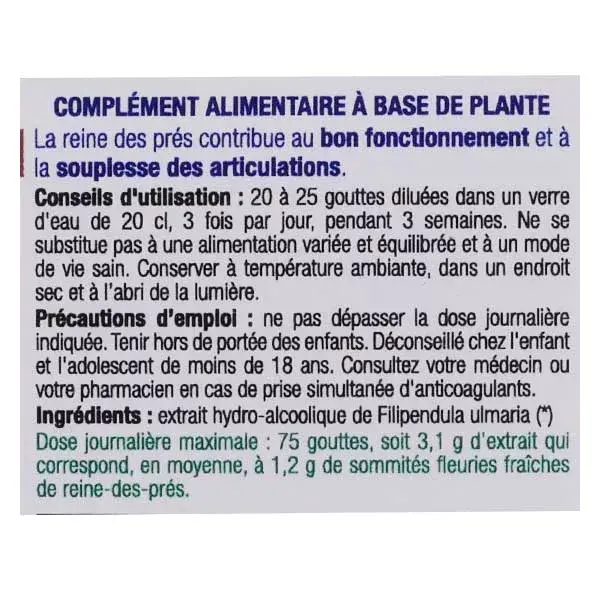 Ladrôme Extraits de Plantes Fraîches Reine des Prés Bio 50ml