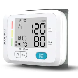 Medisana Ecomed BW-83E Wrist Blood Pressure Monitor with Arrhythmia Detection