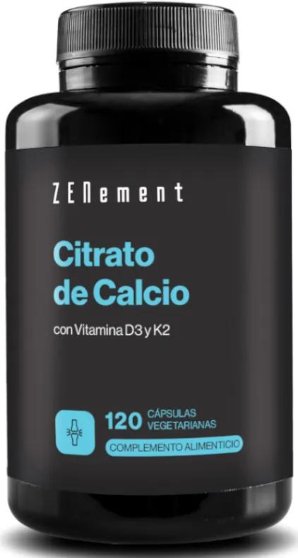 ZENement Citrato di Calcio con Vitamina D3 e K2 120 Capsule Vegetariane