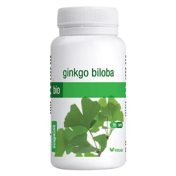 Purasana Ginkgo Biloba 250mg Organic 70 capsules