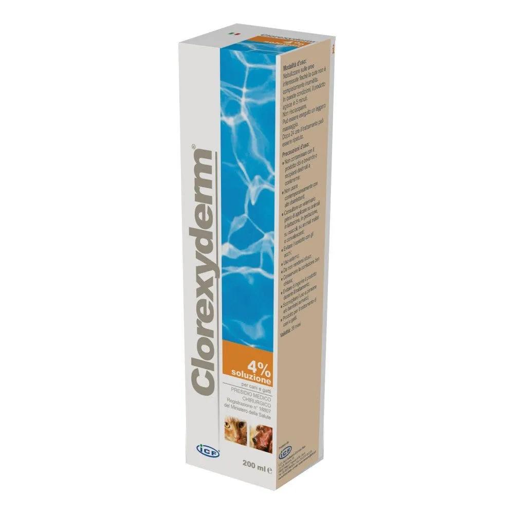 ICf Clorexyderm Soluzione 4% Disinfettante Cani e Gatti 200 ml