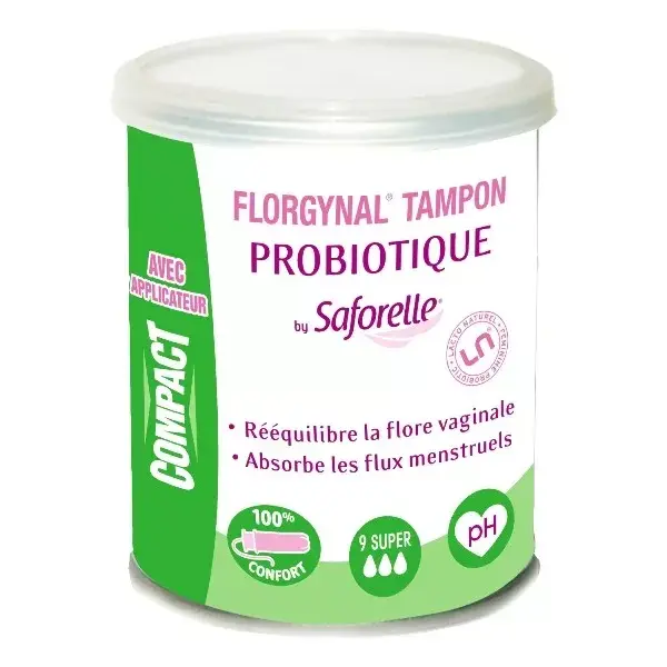 SAFORELLE - Florgynal probiotico tampone con applicatore Super 9