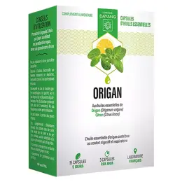 Dayang Complément Alimentaire Origan Huiles Essentielles Bio 15 capsules