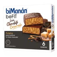 BiManán BeFit Barritas Chocolate y Caramelo 6 Uds