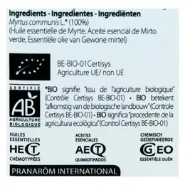 Pranarom Huile Essentielle Myrte à Cinéole Bio 5ml