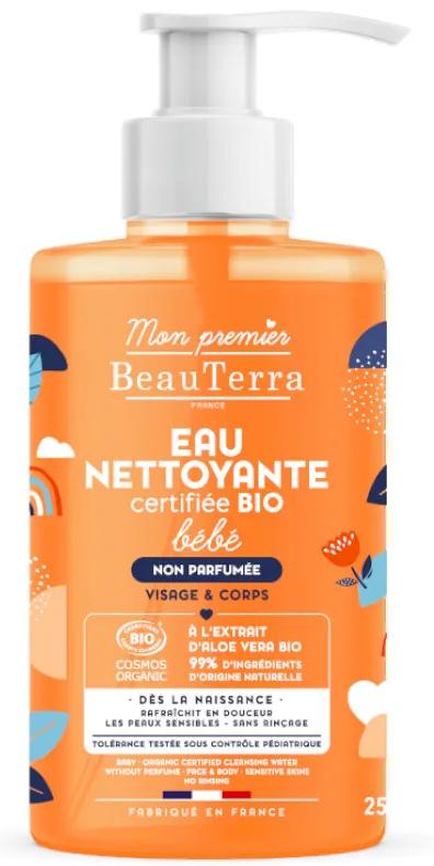 Beauterra Eau Nettoyante Bébé Non Parfumée BIO 750 ml