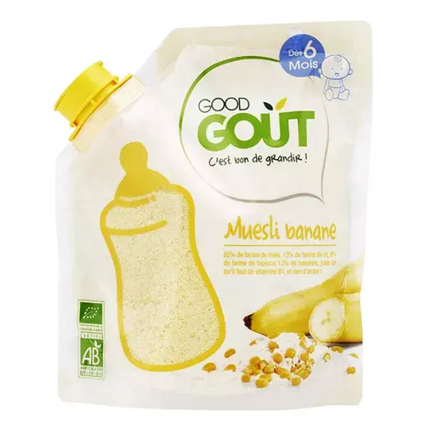 Good Goût Cantimplora Cereales en Polvo Muesli y Plátano +6m 200g