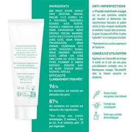 GRANIONS Creme Hydratante Visage Matifiante - Crème Visage Imperfections - 40 mL