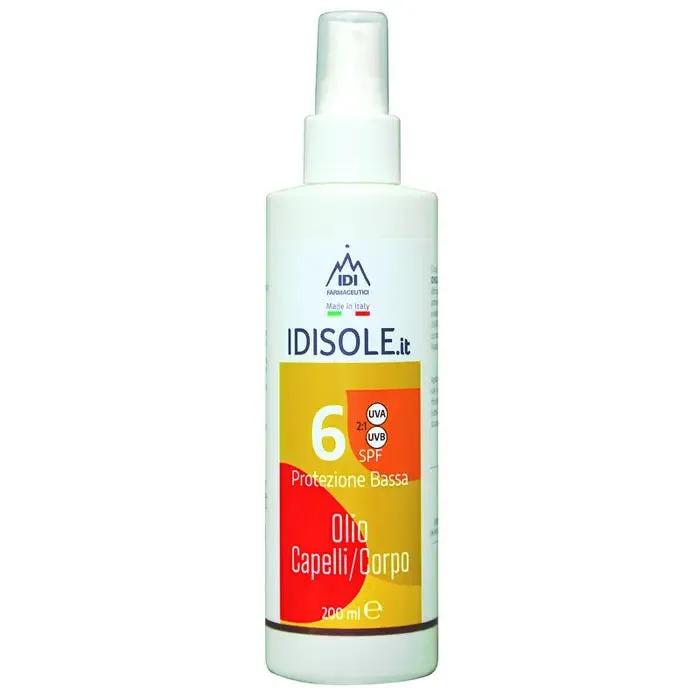 Idisole-IT Olio Corpo e Capelli Protezione Solare Bassa SPF 6 200 ml