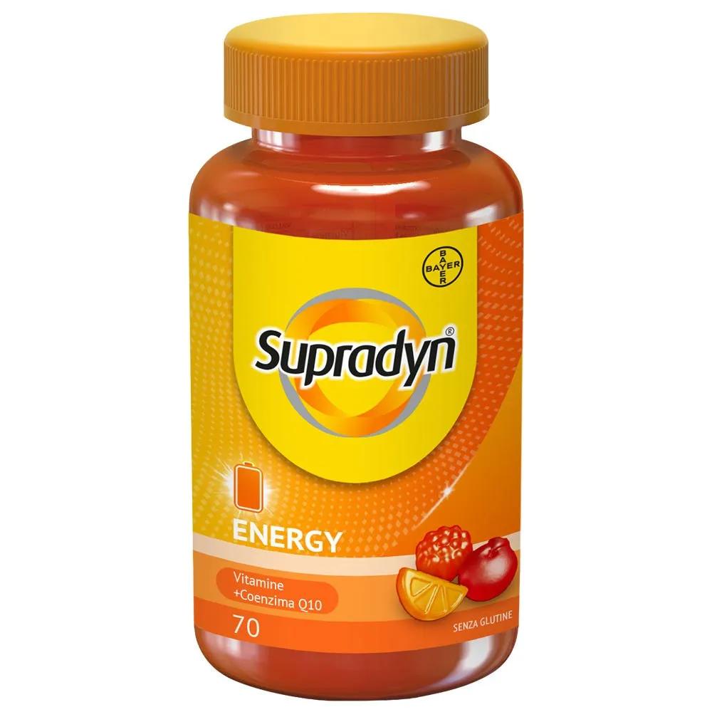 Supradyn Energy Integratore di Vitamine A, B, C, D, E e Coenzima Q10 Contro la Stanchezza 70 Caramelle Gommose