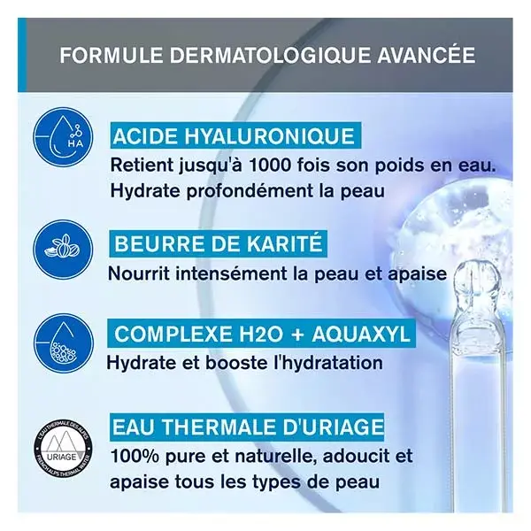 Uriage Eau Thermale Crème d'Eau Riche Nourrissante Peaux Sèches 40ml