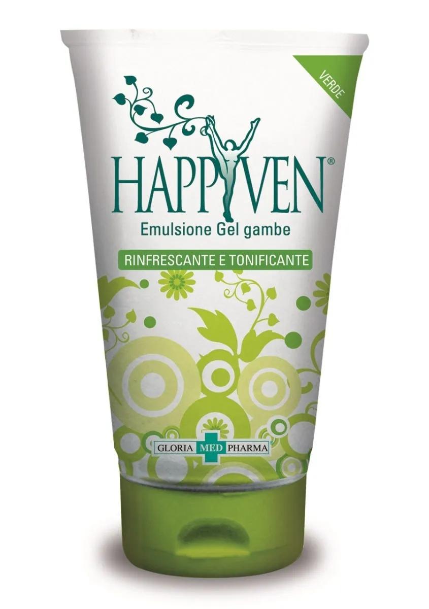 Happyven Verde Emulsione Gel Rinfrescante Gambe 150 ml