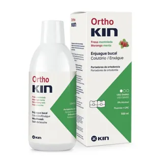 Kin OrthoKin Mentholated Strawberry Mouthwash 500 ml