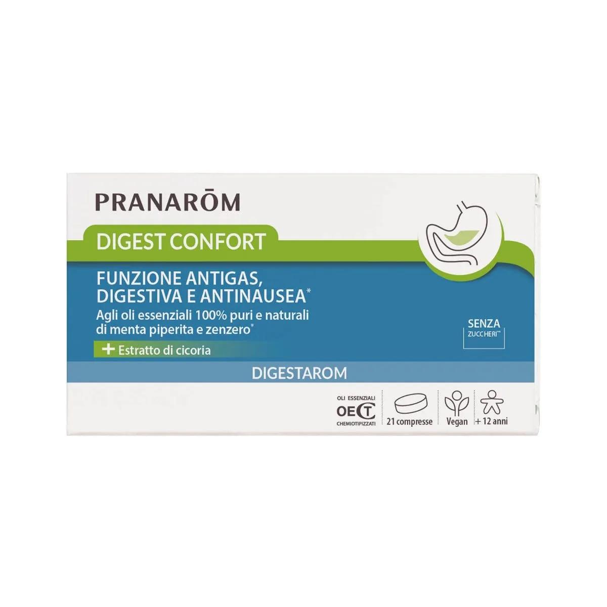 Pranarom Digest Confort Funzione Antigas, Digestiva e Antinausea 21 Compresse