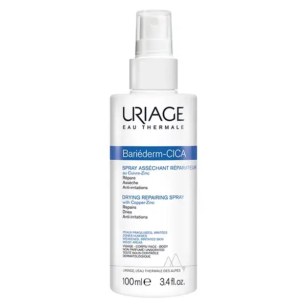 Uriage Bariederm-Cica Spray Asséchant Réparateur Peaux Irritées 100ml