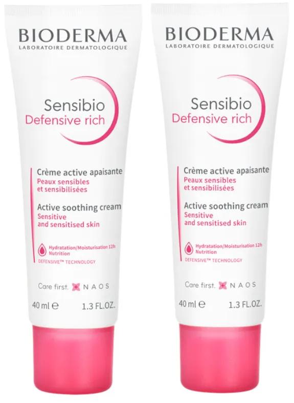 Bioderma Sensibio Defensive Reichhaltige Creme 2x40 ml