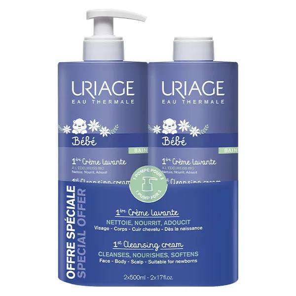 Uriage Baby Duo 1ª Crema Limpiadora 2x500ml