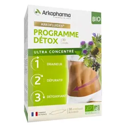 Arkopharma Arkofluides Programme Détox Triple Action 30 ampoules