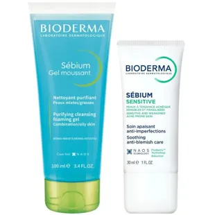 Bioderma Sébium Gel Moussant 100 ml + Sensitive Cream 30 ml