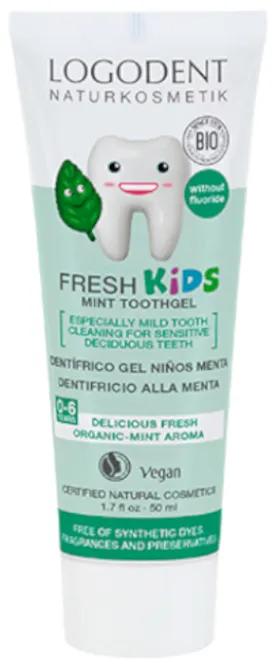 Logona Logodent Mint Kinderzahnpasta ohne Fluorid 0-6 Jahre 50 ml