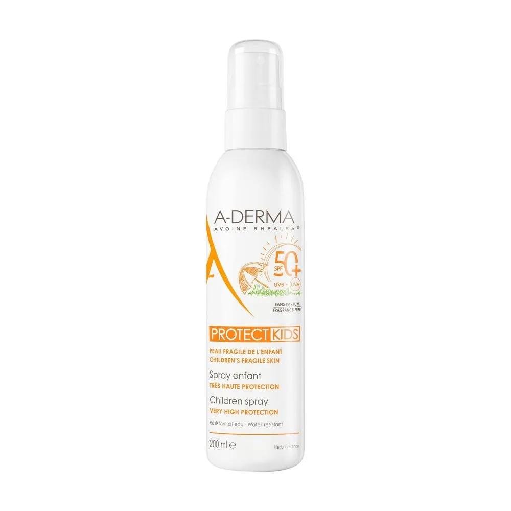 A-Derma Protect Kids Spray Solare Bambino SPF 50+ Protezione Molto Alta 200 ml