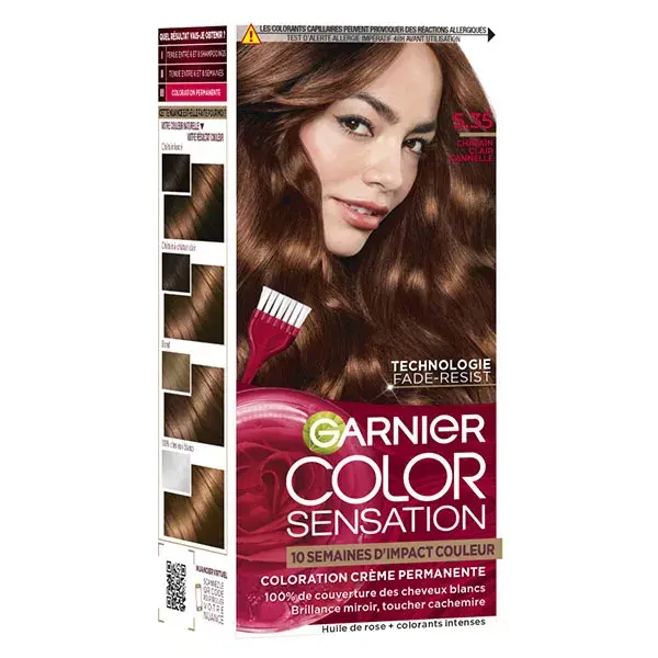 Garnier Color Sensation Coloration Permanente 5.35 Châtain Clair Cannelle