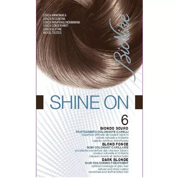Bionike Shine On Coloration Cheveux Permanente Haute Tolérance Blond Foncé 6
