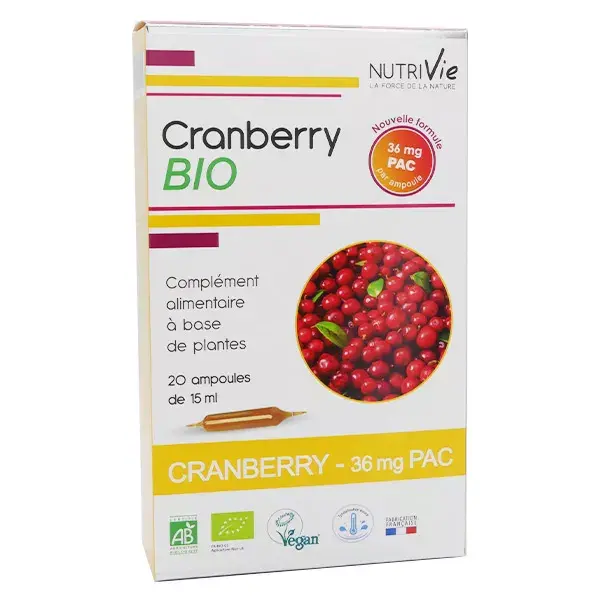 Nutrivie Organic Cranberry Vials x 20 