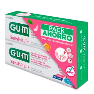 GUM SensiVital+ Gel Dental 2x75 ml