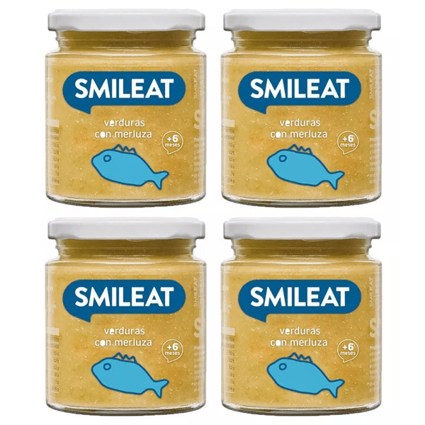 Smileat Jar of Vegetables with Organic Hake 4x230 gr