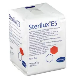 Hartmann Sterilux-ES Compresse de Gaze Hydrophile Non Stérile 8 Plis 17 Fils en Vrac 10 x 10cm 100 unités