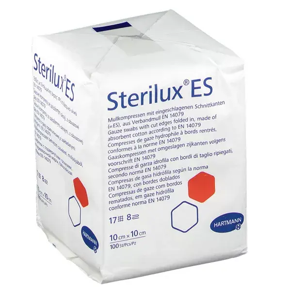 Hartmann Sterilux-ES Hydrophilic Non-Sterile Gauze Pad 8 Ply 17 Threads in Bulk 10 x 10cm 100 units