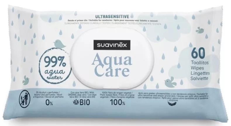 Suavinex Toalhitas Aqua Care com Aloe Vera BIO 60 unid