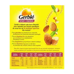 Gerblé Sport & Énergie Barre Amande 6 barres