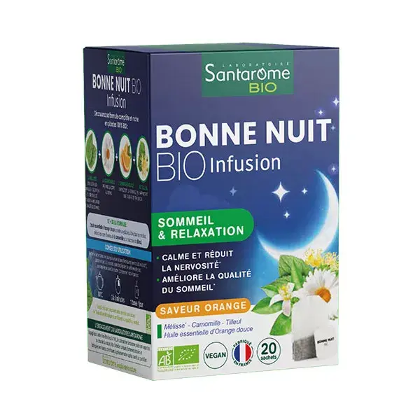 Santarome - Bonne Nuit Bio - Aide à l'endormissement - 20 infusions