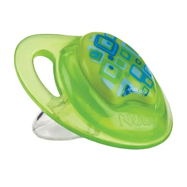 Nuby Sucette PP PRISM Silicone Orthodontique Verte 0-6 mois
