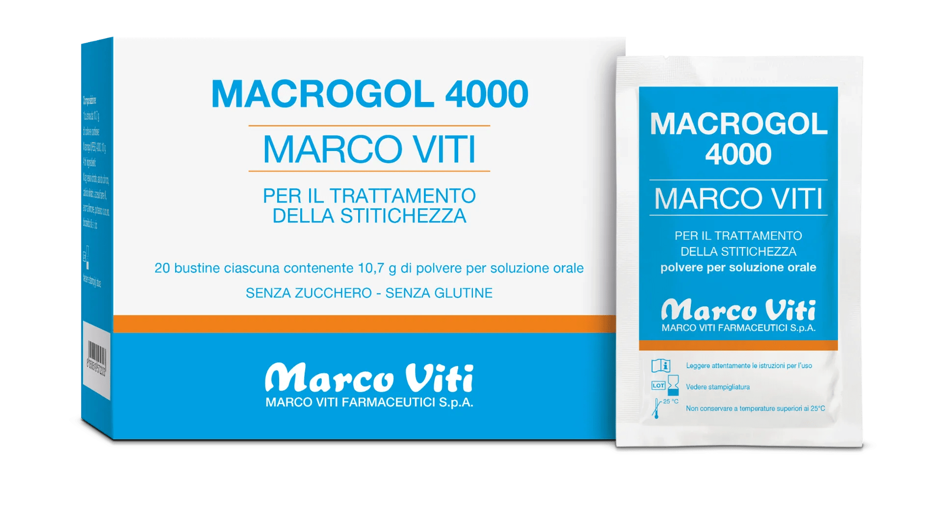 Marco Viti Macrogol 4000 Integratore Lassativo 20 Bustine 10,7 g