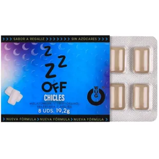 Goma de mascar Wug Off Blister sabor alcaçuz 8 unidades