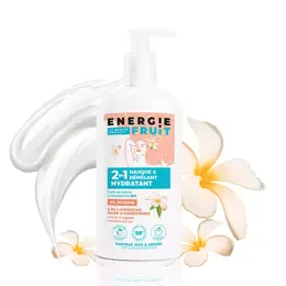 Energie Fruit 2 en 1 Cheveux Abimés Masque Monoï & Huile de Macadamia Bio 300ml 