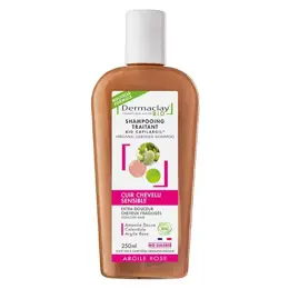 Dermaclay Shampoing Traitant Bio Cuir Chevelu Sensible Argile Rose 250ml