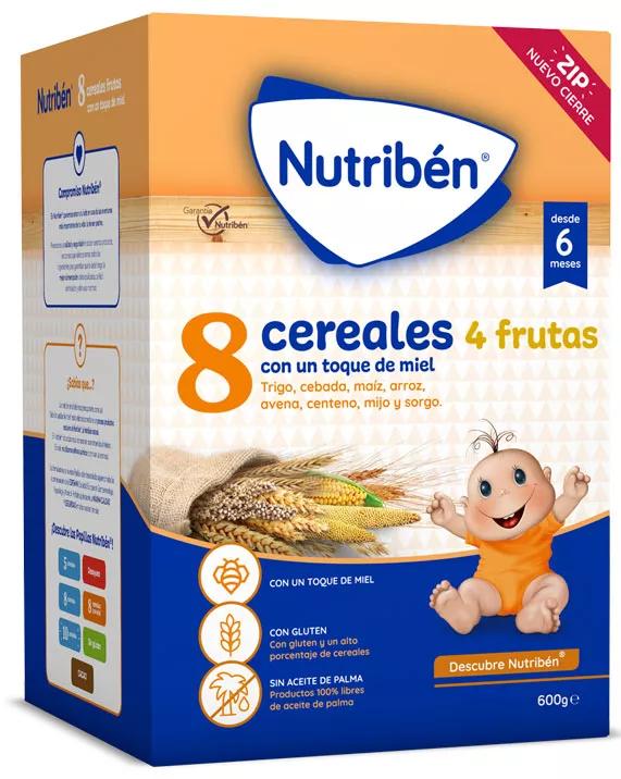 Nutriben 8 céréales et miel 4 fruits 600 grammes