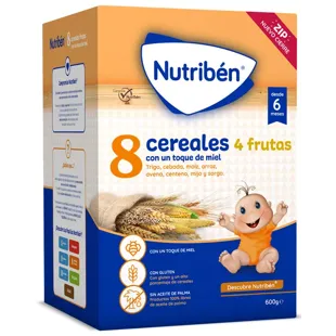 Nutribén 8 Cereales y Miel 4 Frutas 600 gr