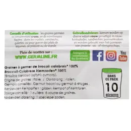 Germline Graines à Germer Brocoli Calabrais Bio 100g