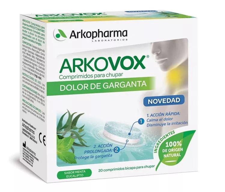 Arkopharma ArkoVox Dolor de Garganta Sabor Menta 20 Comprimidos